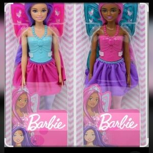BUNDLE NWT Barbie Fairy Doll Set - Pink and Purple